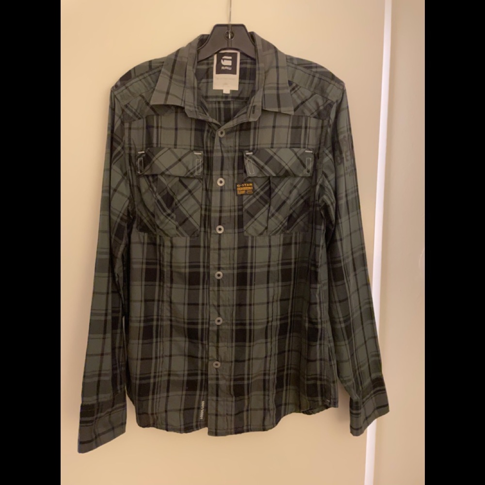 G-Star Long Sleeve Plaid Button Up Shirt